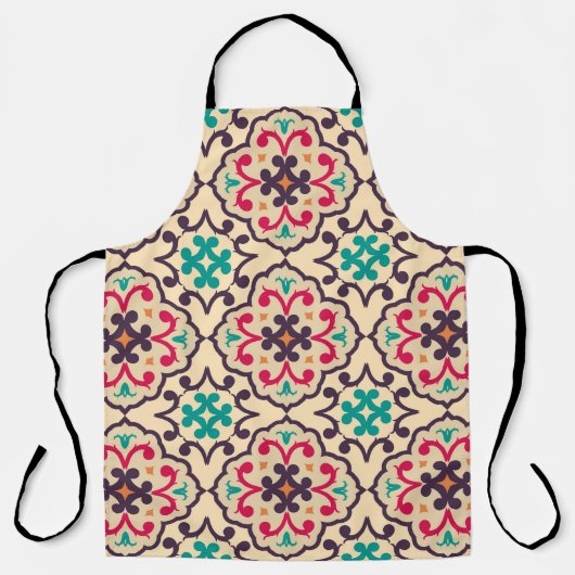 Tablier Motif rétro : papier peint, design textile (Recto)