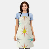 Tablier Motif Rétro Starburst Milieu de Siècle (Porté)