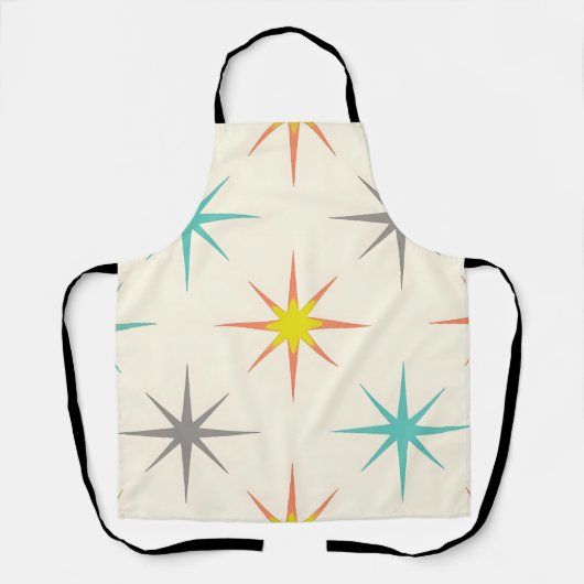 Tablier Motif Rétro Starburst Milieu de Siècle (Recto)