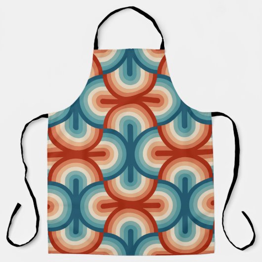 Tablier Motif Retro Summer Rainbow Stripes (Recto)