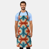 Tablier Motif Retro Summer Rainbow Stripes (Porté)
