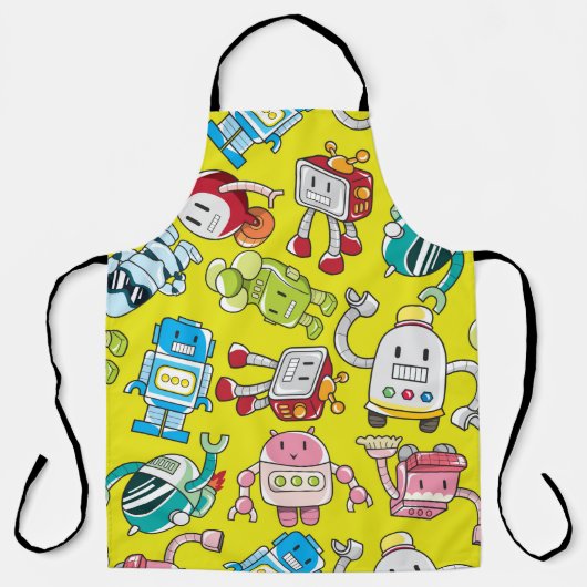 Tablier motif robot transparent (Recto)