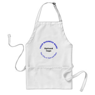 Tablier Motif rond Blue Textes Marque d'affaires sur Apron