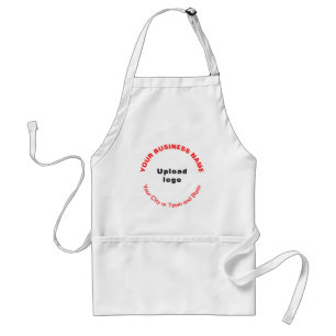 Tablier Motif rond Red Texts Marque d'affaires sur Apron