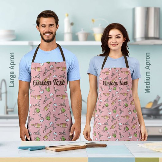 Tablier Motif rose à vin Apron