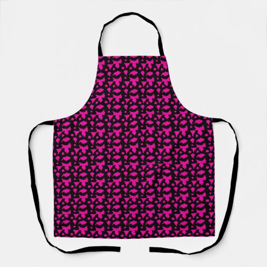 Tablier Motif Rose Abstrait (Recto)