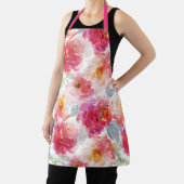 Tablier Motif rose Aquarelle Peony (Insitu)