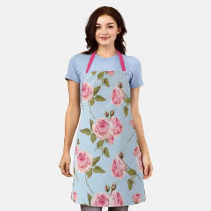 Tablier Motif rose et Pois