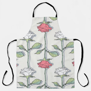 Tablier Motif rose transparent
