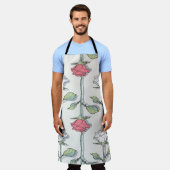 Tablier Motif rose transparent (Porté)