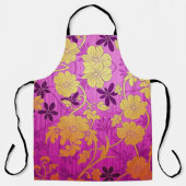 Tablier - Motif Rose Violet ORIENTAL (Recto)
