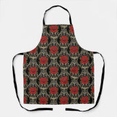 Tablier Motif Roses Gothiques (Recto)
