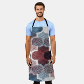 Tablier Motif rouge Abstrait géométrique (Porté)
