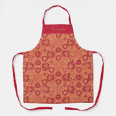 tablier motif rouge et orange (Recto)