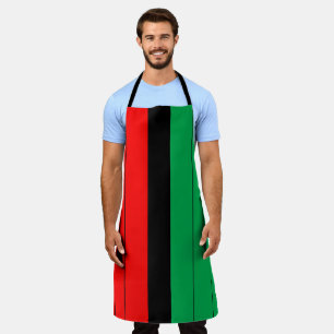 Tablier Motif rouge noir vert rayé Kwanzaa