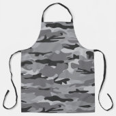 Tablier Motif rustique de Camo noir et gris (Recto)