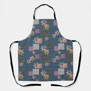 Tablier Motif rustique rétro multicolore en patchwork