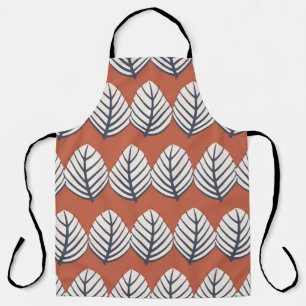 Tablier Motif sans couture à motif feuille dessiné à la ma