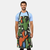 Tablier motif sans couture avec cactus sur arrière - plan (Porté)