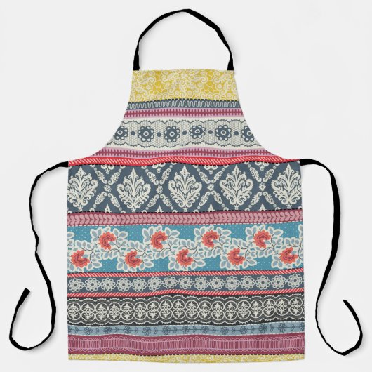 Tablier Motif sans couture avec carreaux en patchwork. (Recto)