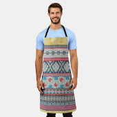 Tablier Motif sans couture avec carreaux en patchwork. (Porté)