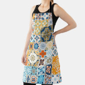 Tablier Motif sans couture avec carrelage portugais. infec (Insitu)