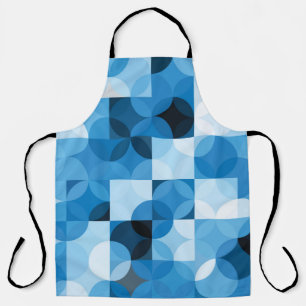 Tablier Motif sans couture avec cercles. dossier bleu Abst