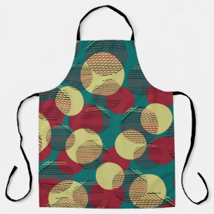 Tablier Motif sans couture avec cercles et lignes.
