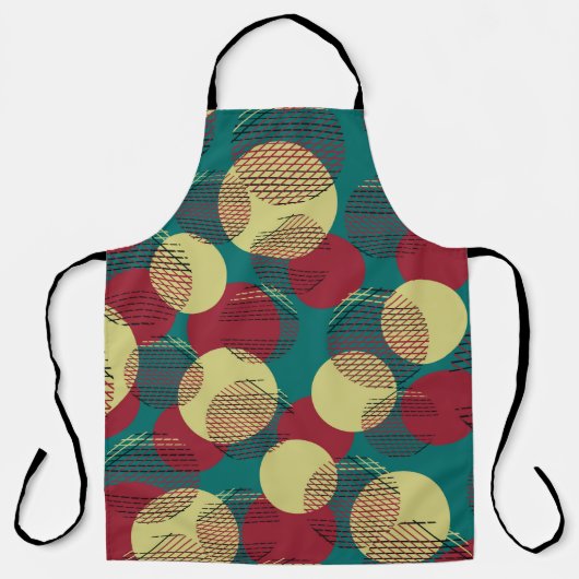 Tablier Motif sans couture avec cercles et lignes. (Recto)