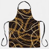 Tablier Motif sans couture avec chaînes dorées.  (Recto)