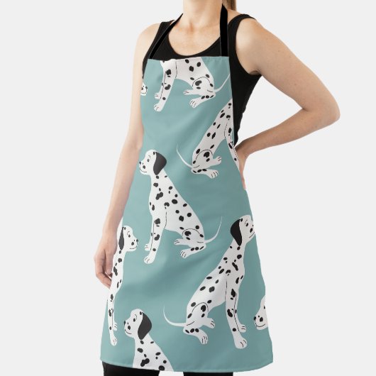 Tablier Motif sans couture avec dalmate mignon (Insitu)