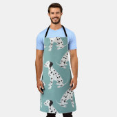 Tablier Motif sans couture avec dalmate mignon (Porté)
