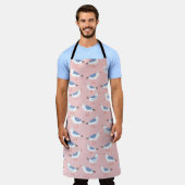 Tablier Motif sans couture avec de mignons mouettes (Porté)