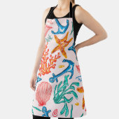 Tablier Motif sans couture avec des créatures marines (Insitu)