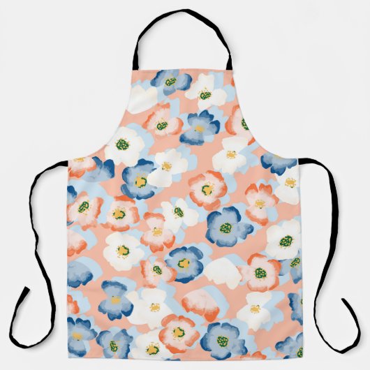 Tablier Motif sans couture avec des fleurs dans un style a (Recto)