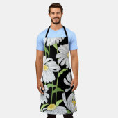 Tablier Motif sans couture avec des fleurs d'été. (Porté)