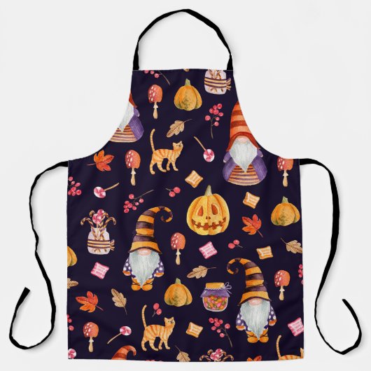 Tablier Motif sans couture avec éléments Halloween vintage (Recto)