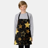 Tablier Motif sans couture avec étoiles d'or (Porté)