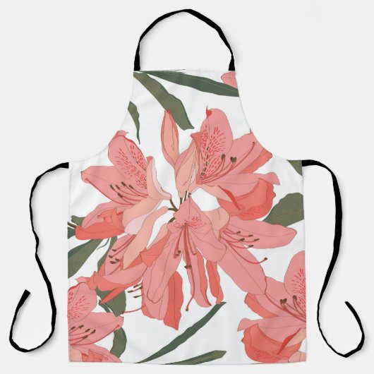 Tablier Motif sans couture avec fleur d'Oleander. Compe fl (Recto)