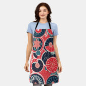 Tablier motif sans couture avec fleurs (Porté)