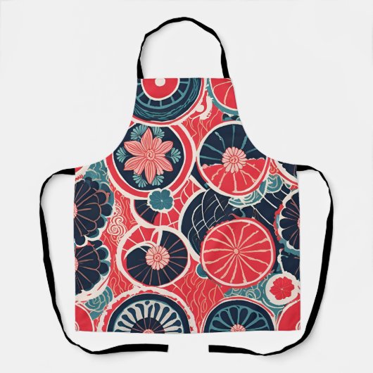 Tablier motif sans couture avec fleurs (Recto)