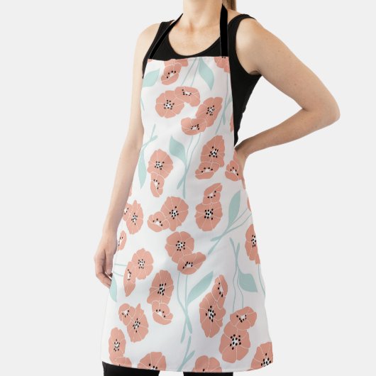 Tablier Motif sans couture avec fleurs et éléments floraux (Insitu)