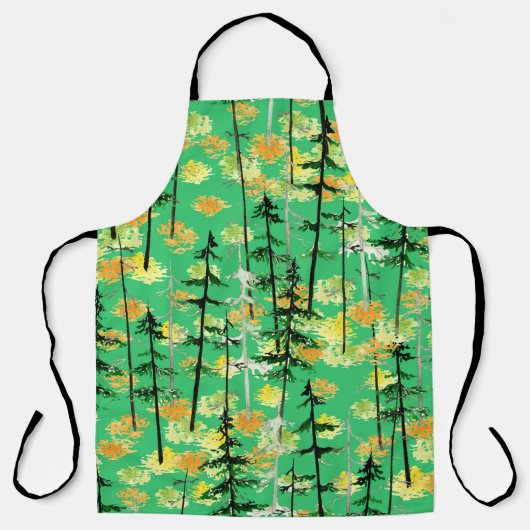 Tablier Motif sans couture avec forêt d'automne (Recto)