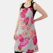 Tablier Motif sans couture avec fraise mûre. Main dessinée (Insitu)