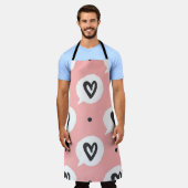 Tablier Motif sans couture avec les coeurs. (Porté)