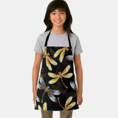 Tablier Motif sans couture avec libellules d'or (Insitu)