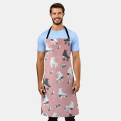 Tablier Motif sans couture avec roulettes et cassette t (Porté)