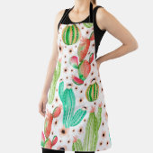 Tablier Motif sans couture avec succulents. Aquarelle cact (Insitu)