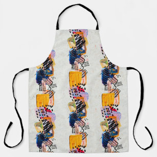 Tablier Motif sans couture avec traits de peinture dessiné