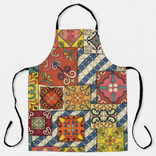 Tablier Motif sans couture avec tuiles portugaises en tala